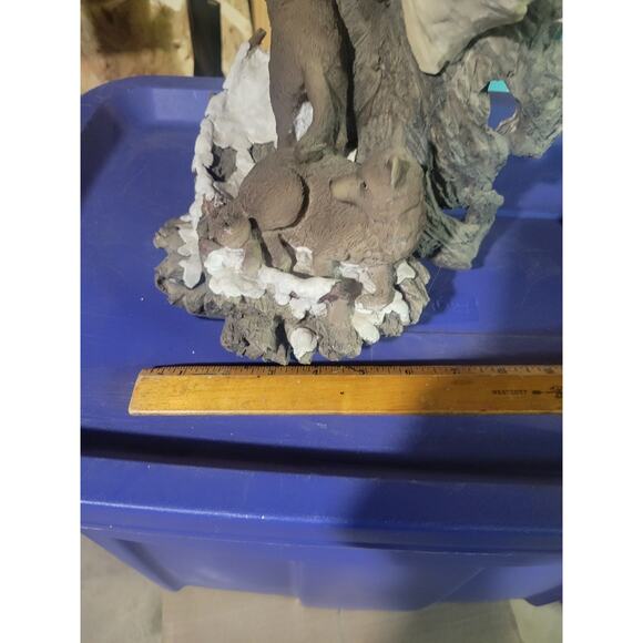 Meerchi MRH Wolf With Wolves Pups Resin Sculpture 15" Tall - Picture 15 of 16